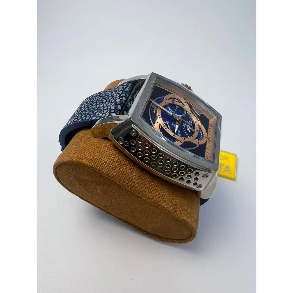#W012 Invicta S1 Rally 34184 Swiss Quartz 48mm Blue Stingray Strap Men's Watch